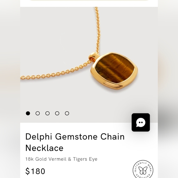 MONICA VINADER Jewelry - MONICA VINADER Gold Tiger's Eye Necklace. #82